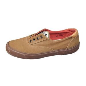 VTG Ralph Lauran Polo SPORTSMAN Shoes Women 7 B Brown Canvas Lace Up No Laces